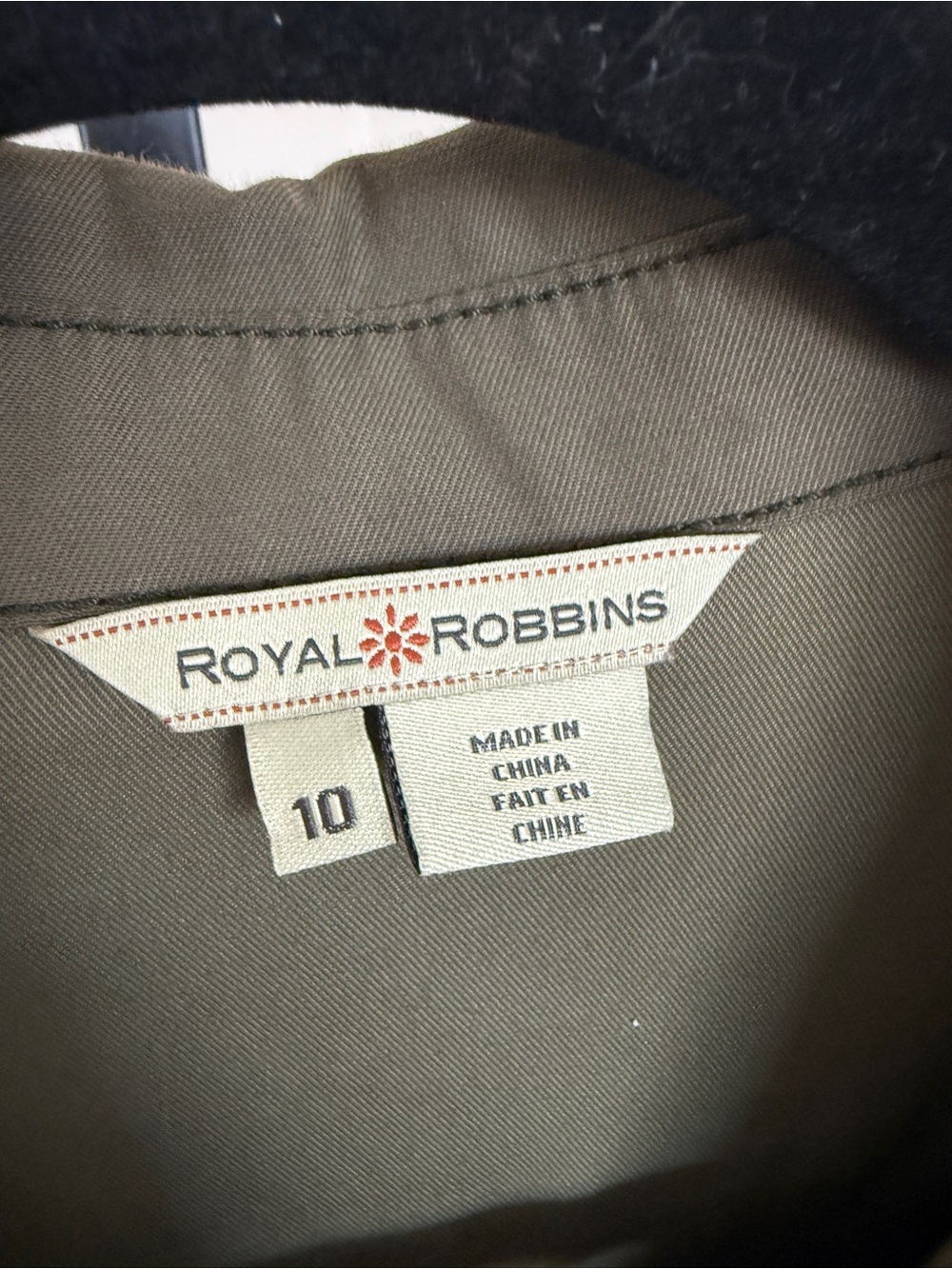 Royal Robbins Womens 10 Olive Green Utility Safari Shirt Dress Belted Travel - Picture 8 of 9